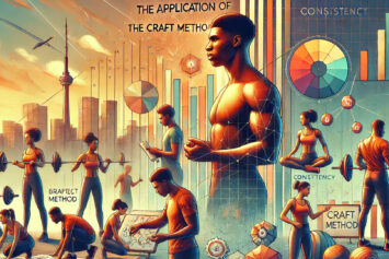 Motivational image of African American men and women focusing on fitness, work, and personal growth, reflecting the CRAFT method in daily routines.